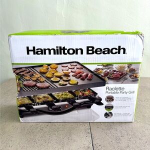 Hamilton Beach Raclette Portable Party Grill ~ New In Box